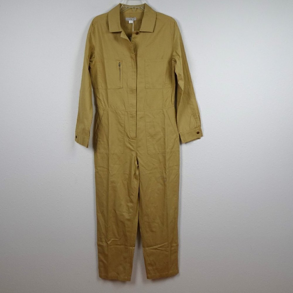 Outerknown Jumpsuit Women's Size S Beige Tan Linen Blend One Piece Coveralls